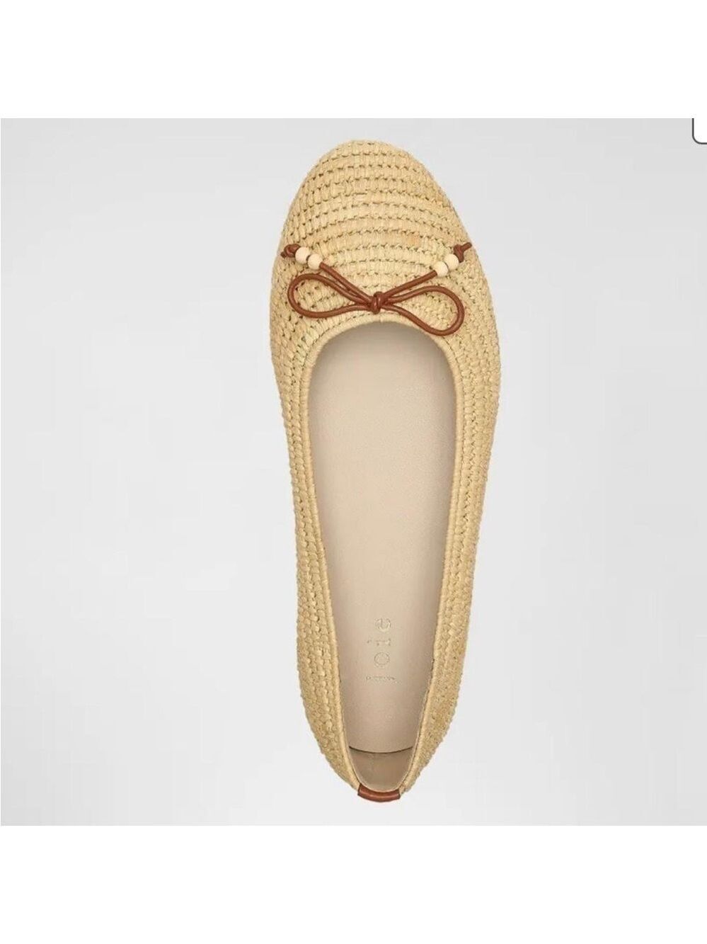Joie Aimee Woven Raffia Ballerina Flats - NWT